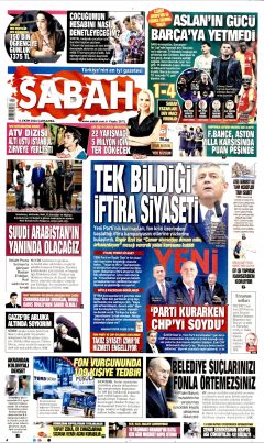 Sabah Gazetesi Manşetleri