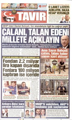 Tavır Gazetesi Gazetesi Manşetleri