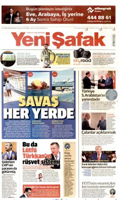 Yeni Şafak Gazetesi Manşetleri