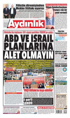 Aydınlık Gazetesi Gazetesi Manşetleri