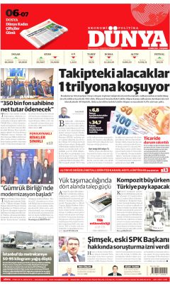Dünya Gazetesi Manşetleri