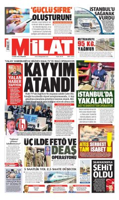 Milat Gazetesi Manşetleri