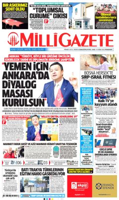 Milli Gazete Gazetesi Manşetleri
