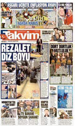 Takvim Gazetesi Manşetleri
