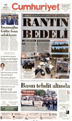Cumhuriyet Gazetesi Manşetleri