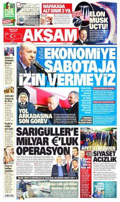 Akşam Gazetesi Manşetleri