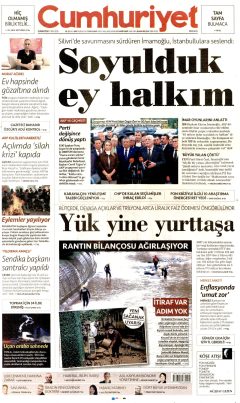 Cumhuriyet Gazetesi Manşetleri
