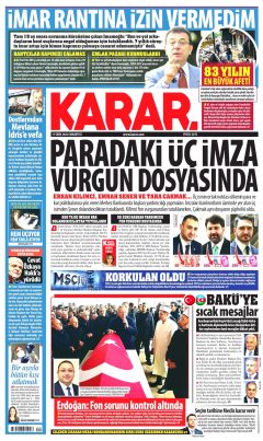 Karar Gazetesi Manşetleri