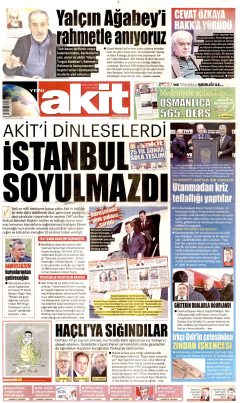 Yeni Akit Gazetesi Manşetleri