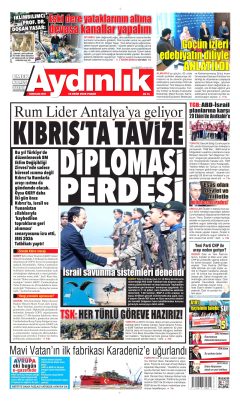 Aydınlık Gazetesi Gazetesi Manşetleri
