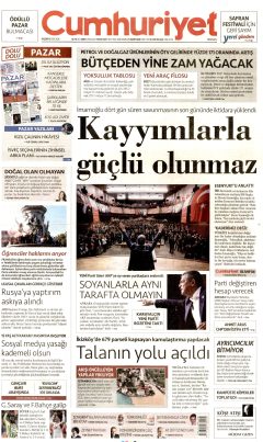Cumhuriyet Gazetesi Manşetleri