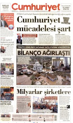 Cumhuriyet Gazetesi Manşetleri