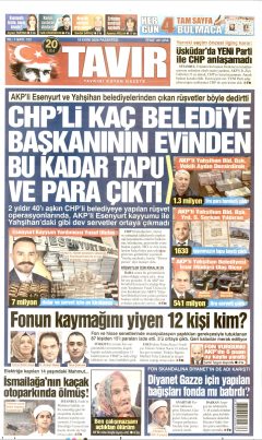 Tavır Gazetesi Gazetesi Manşetleri