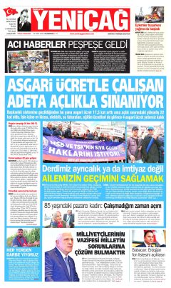 Yeniçağ Gazetesi Manşetleri