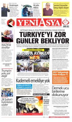 Yeni Asya Gazetesi Manşetleri