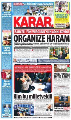 Karar Gazetesi Manşetleri