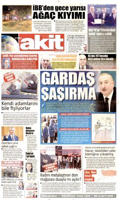 Yeni Akit Gazetesi Manşetleri