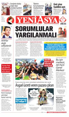 Yeni Asya Gazetesi Manşetleri