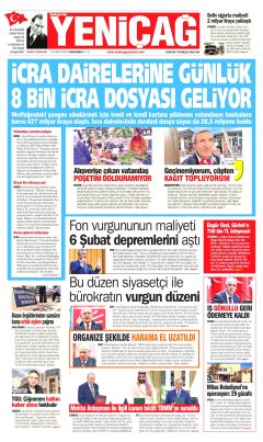 Yeniçağ Gazetesi Manşetleri