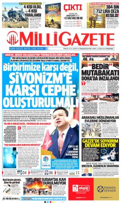 Milli Gazete Gazetesi Manşetleri