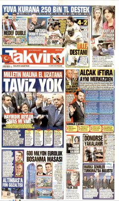 Takvim Gazetesi Manşetleri
