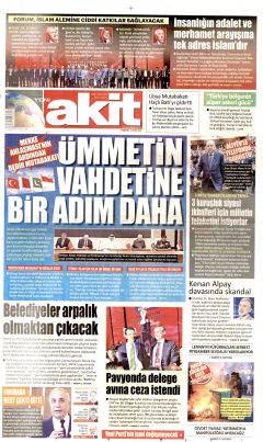 Yeni Akit Gazetesi Manşetleri