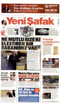 Yeni Şafak Gazetesi Manşetleri