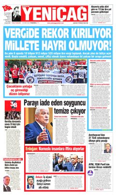 Yeniçağ Gazetesi Manşetleri
