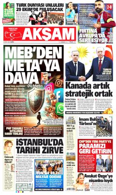 Akşam Gazetesi Manşetleri