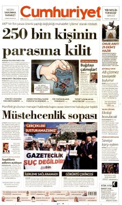 Cumhuriyet Gazetesi Manşetleri