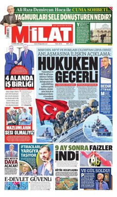 Milat Gazetesi Manşetleri
