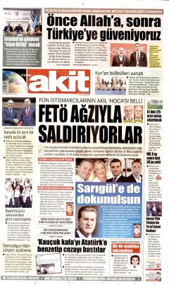 Yeni Akit Gazetesi Manşetleri