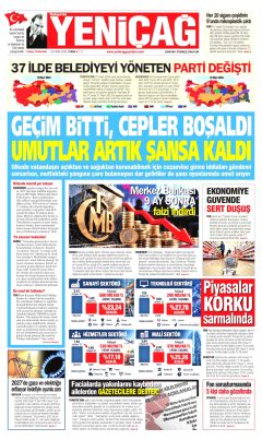 Yeniçağ Gazetesi Manşetleri