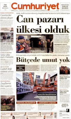 Cumhuriyet Gazetesi Manşetleri