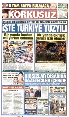 Korkusuz Gazetesi Manşetleri
