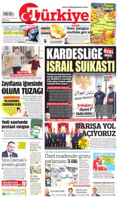 Türkiye Gazetesi Gazetesi Manşetleri