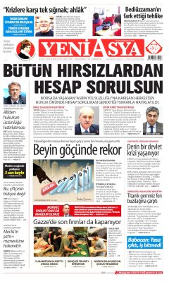 Yeni Asya Gazetesi Manşetleri