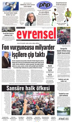 Evrensel Gazetesi Manşetleri