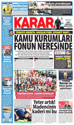 Karar Gazetesi Manşetleri