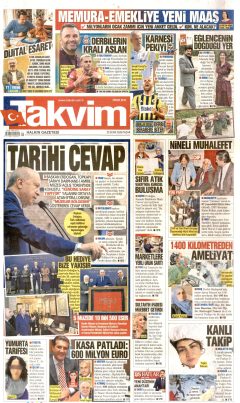 Takvim Gazetesi Manşetleri