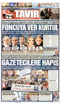 Tavır Gazetesi Gazetesi Manşetleri