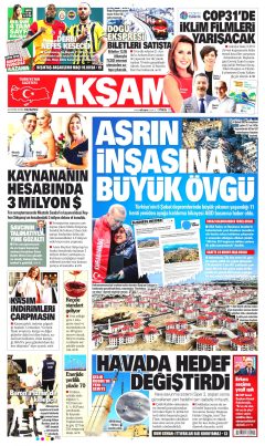 Akşam Gazetesi Manşetleri