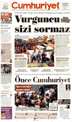 Cumhuriyet Gazetesi Manşetleri
