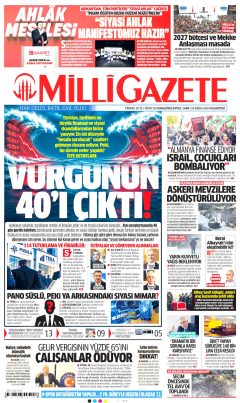 Milli Gazete Gazetesi Manşetleri