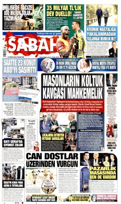 Sabah Gazetesi Manşetleri