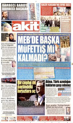 Yeni Akit Gazetesi Manşetleri