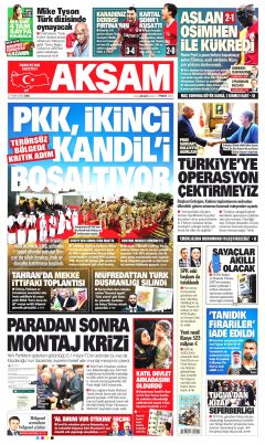 Akşam Gazetesi Manşetleri
