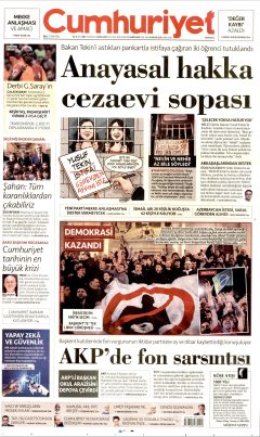 Cumhuriyet Gazetesi Manşetleri