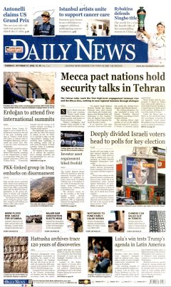 Hürriyet Daily News Gazetesi Manşetleri