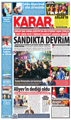 Karar Gazetesi Manşetleri